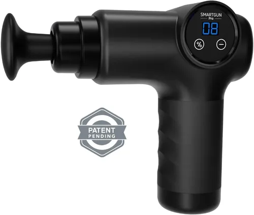 Miniatura 2 de SPA SCIENCES - SmartGun Pro - Masajeador terapéutico de percusión de tejido profundo - para dolor muscular - con cabezales intercambiables y 8 Negro