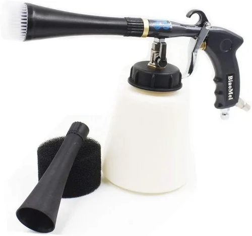 Miniatura 2 de Alta presión z-020 Negro Car Cleaning Gun Automóvil Detalle Limpieza Máquina Limpieza Herramienta de lavado de coches (tubo de metal rotación)