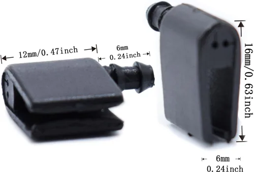 Miniatura 5 de XUKEY 2 boquillas para limpiaparabrisas, compatible con Mercedes-Benz Sprinter VW Crafter Freightliner Dodge Sprinter, OE#2E1955985 2E1955986