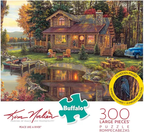 Miniatura 2 de Buffalo Games - Kim Norlien - Peace Like A River - Rompecabezas de 300 piezas para adultos - Piezas grandes y fáciles de sostener - Rompecabezas