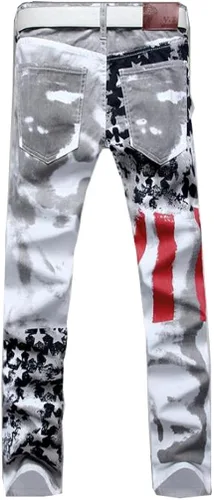 Miniatura 3 de Lavnis - Pantalones de mezclilla para hombre estilo vintage