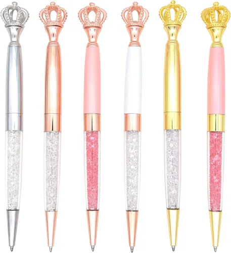 Gullor 6 bolígrafos de tinta de gel, bolígrafo de punta redonda y cristal, multicolor A