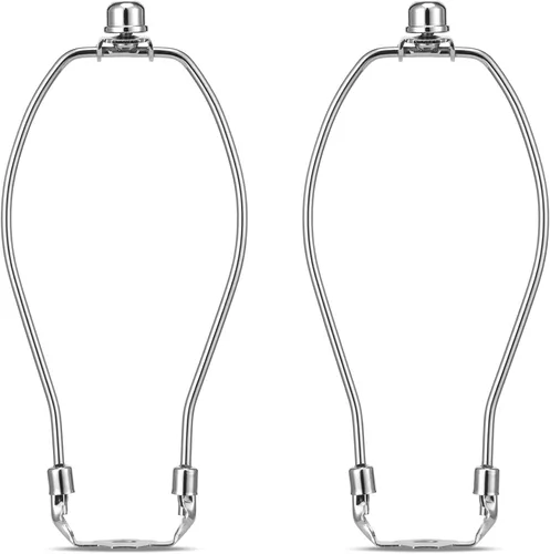 Miniatura 17 de Juego de 2 soportes desmontables para arpa de lámpara de 7 pulgadas para lámparas de mesa y de pie, soporte resistente para pantalla de lámpara