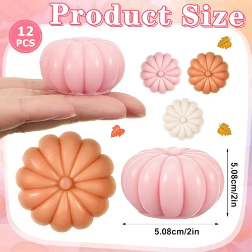 Miniatura 2 de Maxcheck 12 juegos de calabazas de otoño para baby shower, regalos de fiesta de jabón, incluye etiquetas temáticas de jabón de calabaza, bolsa