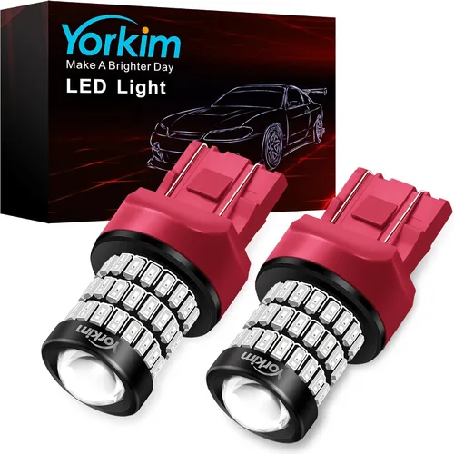 Miniatura 10 de Yorkim Bombilla LED 3157 Ámbar Brillante 3156 Luces LED de Freno/Trasera con Proyector - 3056 3156 3156A 3057 4057 3157 4157 T25 Luz Intermitente