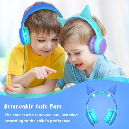 Miniatura 2 de E61V - Auriculares con cable con diseño de orejas de gato