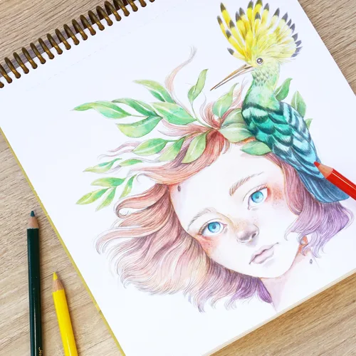 Miniatura 2 de Clairefontaine ES Avenue Mandarine GY134C Libro para Colorear Wild 7, Emmanuelle Colin, 28 Dibujos 7.9 x 7.9 in, Papel Certificado PEFC para Lápices