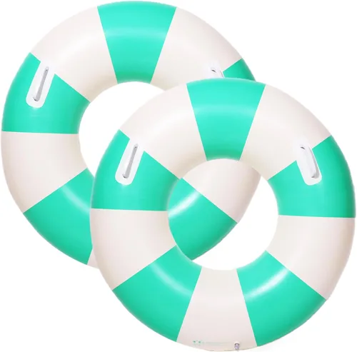 Flotadores inflables de piscina para adultos, flotadores inflables para anillo de natación para adultos, balsa de piscina inflable para verano, Verde