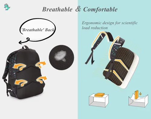 Miniatura 6 de Mochila escolar con estampado de galaxias para niños de secundaria y primaria