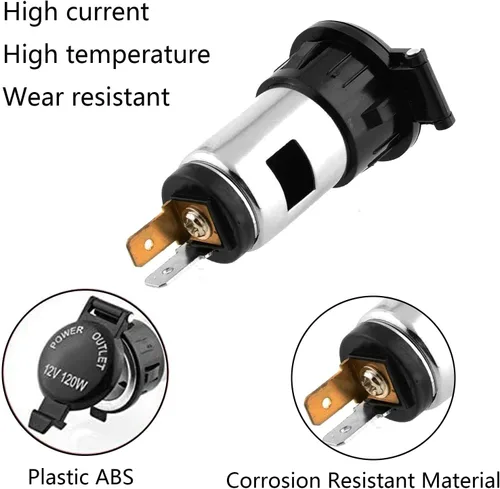 Miniatura 3 de Xafissy - Enchufe para encendedor automático, 12 V, 120 W, impermeable, para coche, barco, tractor, motocicleta (1)