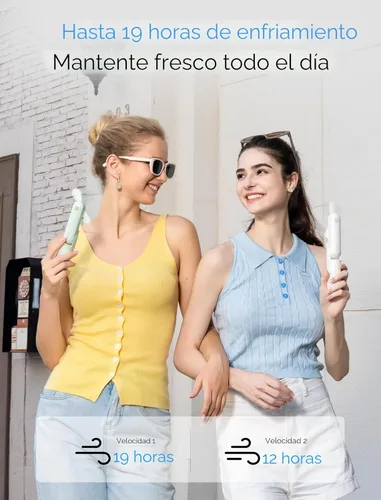 Miniatura 3 de JISULIFE Mini ventilador de mano, ventilador de mano 3 en 1, ventilador de bolsillo pequeño recargable por USB, ventilador de batería