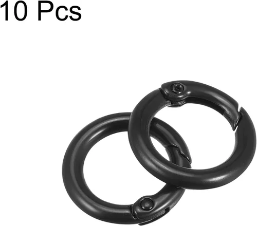 Miniatura 3 de uxcell Anillos redondos de resorte, hebilla de gatillo para bolsos, monederos, llavero
