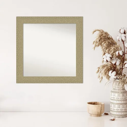 Miniatura 5 de Amanti Art Espejo de pared personalizado no biselado (24.25 x 24.25 pulgadas), marco dorado de mosaico, varios tamaños personalizados, espejo