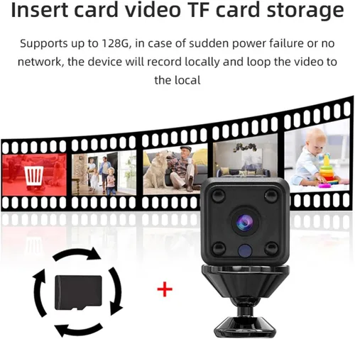Miniatura 3 de Mini cámara, HD 1080P WiFi cámara inalámbrica con visión nocturna, detección de movimiento, mini videocámara inalámbrica para automóvil, hogar