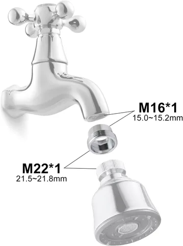 Miniatura 2 de Adaptador de grifo, 2 unidades, conector de aireador, conector de grifo de cocina de metal sólido para purificador de agua