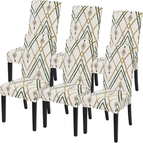 Miniatura 81 de SearchI Juego de 4 fundas para sillas de comedor, elásticas con estampado floral, fundas deslizables para sillas Parsons de spandex, removibles