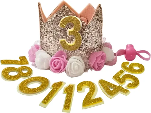Miniatura 7 de Sombrero de cumpleaños para perro, corona ajustable reutilizable para perros, gatos, cachorros, gatitos, fiesta de cumpleaños con números