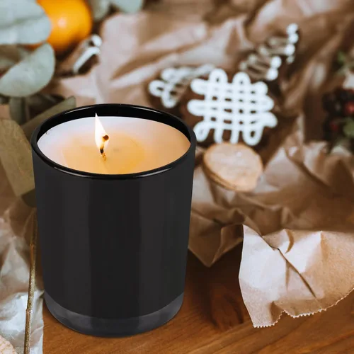 Miniatura 6 de SHOWIN Tarros gruesos para hacer velas, 16 unidades, tarros vacíos de 7 onzas con tapas de madera para hacer velas, contenedor de muestra
