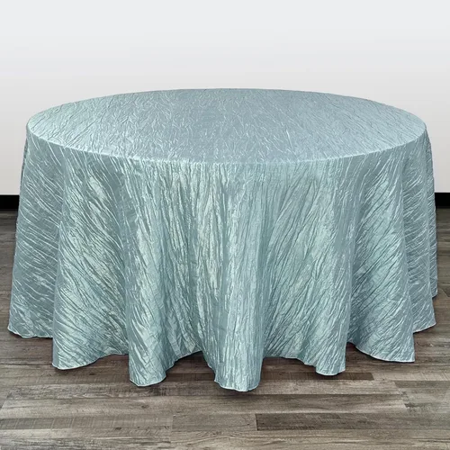 Miniatura 58 de Your Chair Covers - Mantel redondo de tafetán arrugado de 132 pulgadas - Mantel de comedor color champán, brillante aplastado para bodas, fiestas