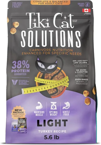 Miniatura 10 de Tiki Cat Born Carnivore - Alimento seco para gatos de peso óptimo, Turquía, bolsa de 2.8 libras