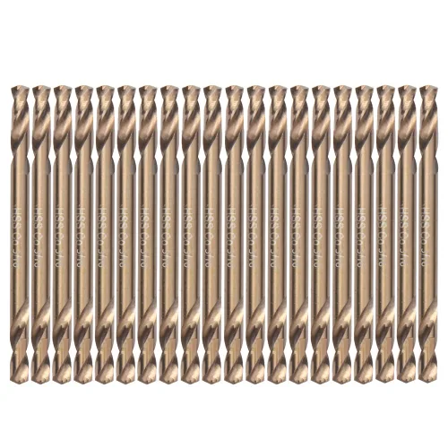 Miniatura 6 de Brocas de cobalto de 1/4 pulgadas (10 unidades), M35 HSSCO de acero de alta velocidad de doble extremo rechoncho para metal endurecido, acero