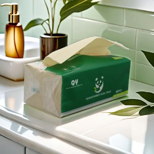 Miniatura 6 de Pañuelos faciales de bambú suaves y duraderos, papel facial natural sin blanquear de 3 capas, uso seco o húmedo, 12 paquetes