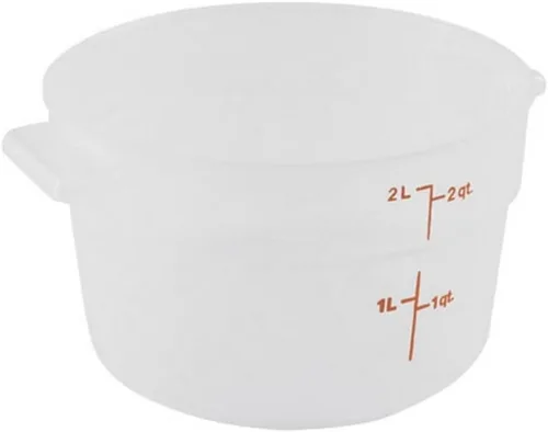 Cambro (RFS2PP190) Contenedor redondo de polipropileno para almacenamiento de alimentos de 2 cuartos - Camwear