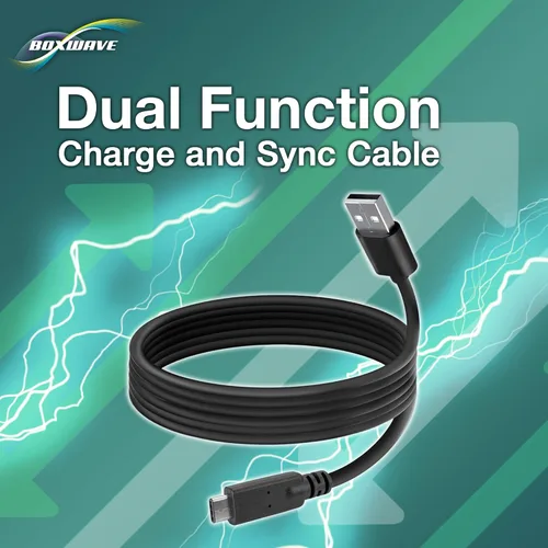 Miniatura 5 de BoxWave Cable compatible con Canon EOS RP - DirectSync - USB 3.0 A a USB 3.1 tipo C, cable USB C de carga y sincronización - 6 pies - Negro