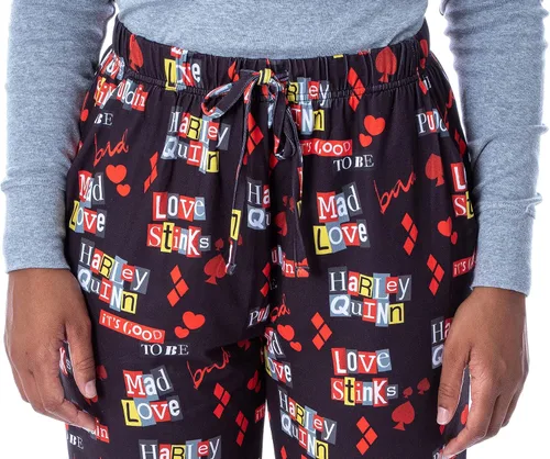 Miniatura 3 de DC Comics Womens Harley Quinn Love Stinks Loungewear Pajama Pants