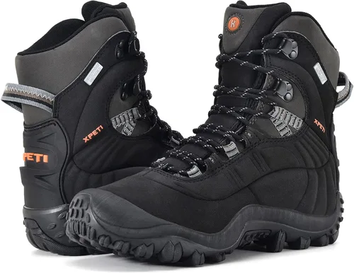 Miniatura 4 de Manfen Botas de senderismo impermeables Thermator de tiro medio para hombre, botas de senderismo para exteriores, 7