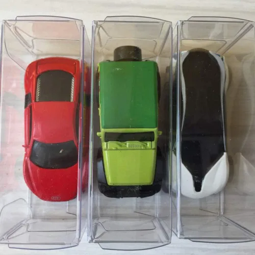 Miniatura 3 de 100 cajas de exhibición de plástico para modelos de automóvil de juguete a escala 1/64, caja protectora de PVC transparente para modelos