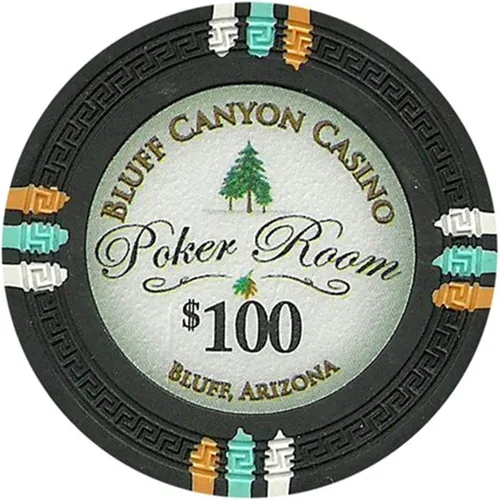 Miniatura 9 de Claysmith Gaming Bluff Canyon Poker Chip - Compuesto de arcilla pesada de 0.48 oz, paquete de 50 $10000 naranja