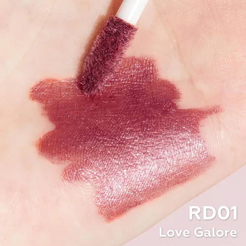 Miniatura 3 de FOCALLURE Lápiz labial líquido metálico, brillo de labios de copa antiadherente, color de labios de alto impacto con desgaste a prueba de RD01 Amor