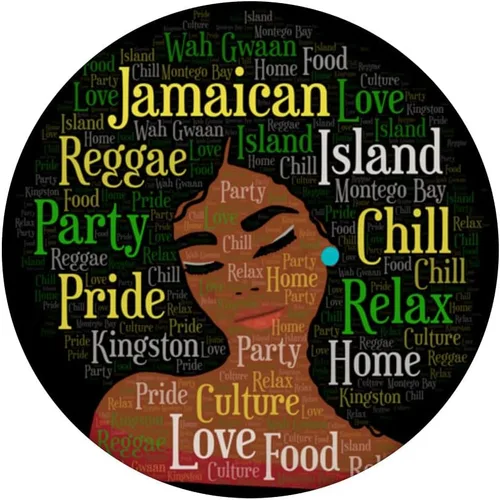 Miniatura 3 de Palabras afro de mujer jamaicana, colores de bandera, PopSockets intercambiables PopGrip