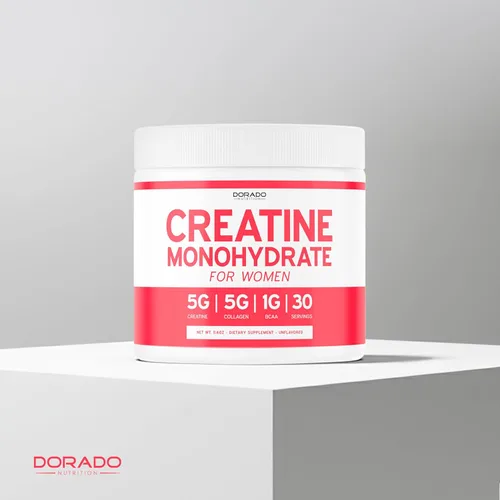 Miniatura 5 de Creatina para Mujeres Polvo de Monohidrato de Creatina 5G + 5000mg de Colágeno + 1000mg de BCAA 2:1:1 en Polvo (30 Porciones) Apoyo para Glúteos