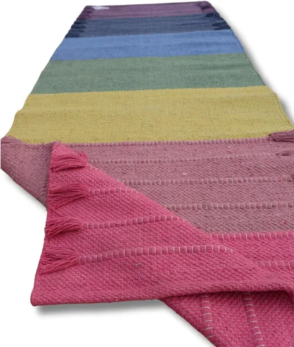 Miniatura 26 de Jaipur Art & Rugs - Alfombra de yoga de algodón, respetuosa con el medio ambiente, tejida a mano, gruesa (0.945 x 2.835 x 0.197 in)