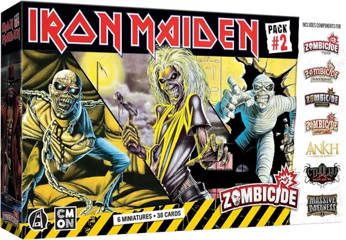 Zombicide Iron Maiden - Paquete de personajes #2 - Miniaturas de Eddie y mejoras de juego. Juego de mesa de estrategia cooperativa, a partir de 14