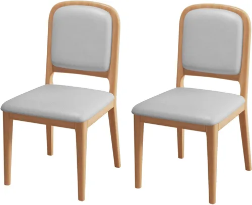 Miniatura 29 de Solid Wood Dining Room Chairs Minimalist,Kitchen Chairs with Soft Padded Back,Living Room Chair for Office Reading,Wood Frame,Armless Vanity