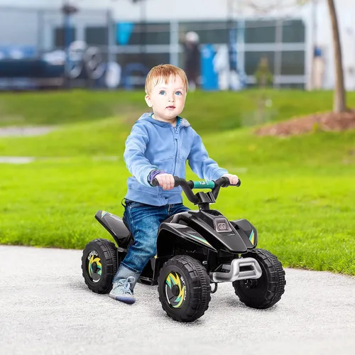 Miniatura 2 de Aosom 6V ATV para niños de 4 ruedas, vehículo con batería y motor eléctrico, cuatrimoto con cambio de marcha hacia adelante/en reversa para niños
