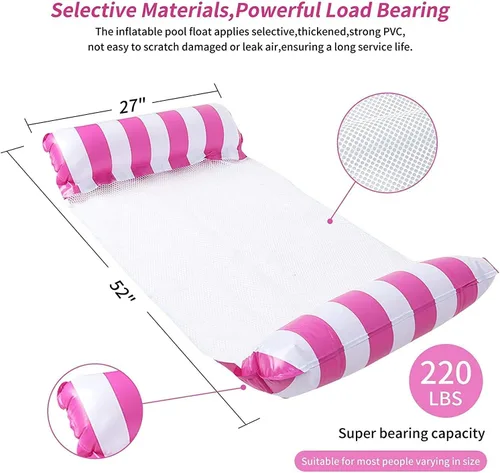 Miniatura 3 de Hamaca flotante para piscina, silla de agua, plegable, inflable para natación, tumbona flotante para adultos familiares – 2