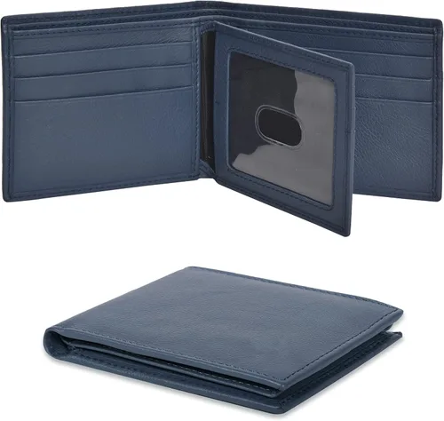 Miniatura 46 de Carteras RFID delgadas para hombres - Cartera de bolsillo frontal de piel genuina