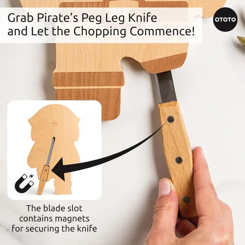 Miniatura 5 de OTOTO Tablas de Cortar de Madera y Plástico Tablas de Cortar para Cocina, Utensilios de Cocina Divertidos y Espeluznantes, Regalos de Inauguración