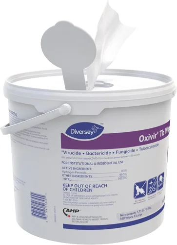 Miniatura 2 de Oxivir Diversey 5627427 Tb - Toallitas desinfectantes XL, desinfectante a base de peróxido de hidrógeno acelerado, listas para usar, sin perfume