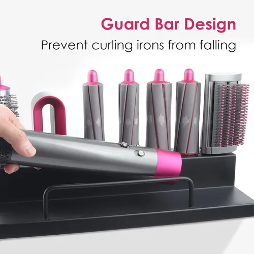 Miniatura 3 de Soporte de almacenamiento para Dyson Airwrap Rizador Accesorios de montaje en pared Soporte de estante con adhesivo para el hogar Organizador