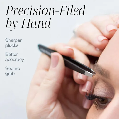 Miniatura 5 de Tweezer Guru Pinzas para el vello facial de mujeres y hombres, pinzas de precisión para cejas inclinadas para cabello encarnado, eliminación