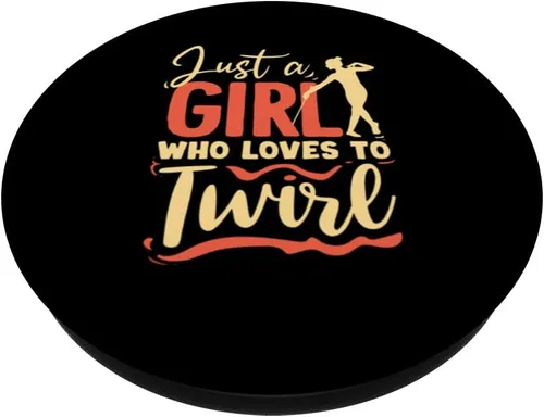 Miniatura 2 de Baton Twirling Majorette Just A Girl Who Loves To Twirl PopSockets Swappable PopGrip