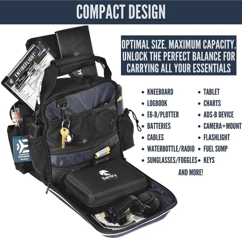 Miniatura 6 de Bolsa de piloto La bolsa de vuelo Venture para pilotos Se adapta a todos los equipos de vuelo de viaje de aviación, incluyendo tu rodillera