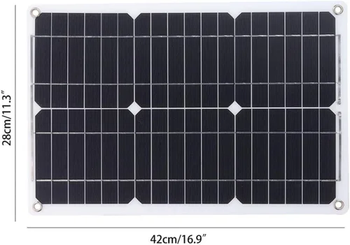 Miniatura 2 de SEWACC Dual USB Port Portable Solar Panel for Outdoor Use Rv Solar Panel Kit for Car Camper Boat Yacht with High Wind Resistance and Flexible Design