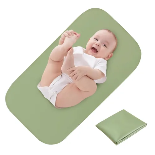 Elantrip Cambiador para cama – Cambiador de cuero para bebé, cambiador portátil para bebé, cambiador de pañales compacto, se adapta a bolsa de