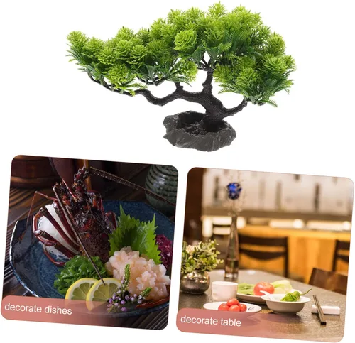 Miniatura 5 de Decoración de pino de bienvenida, mini adorno de pino artificial para plato de sushi y plato de sashimi, ideal para mesa de restaurante japonesa
